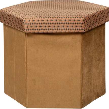Atmosphera Pouf/tabouret Jiling - Pliable/coffre de rangement 60L