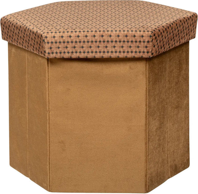 Atmosphera Pouf/tabouret Jiling - Pliable/coffre de rangement 60L