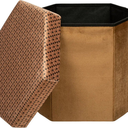 Atmosphera Pouf/tabouret Jiling - Pliable/coffre de rangement 60L