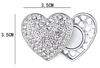 Broche magnétique en argent brillant