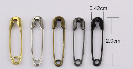 Mini veiligheidsspelden voor je hoofddoek – set van 25, zilver of zwart