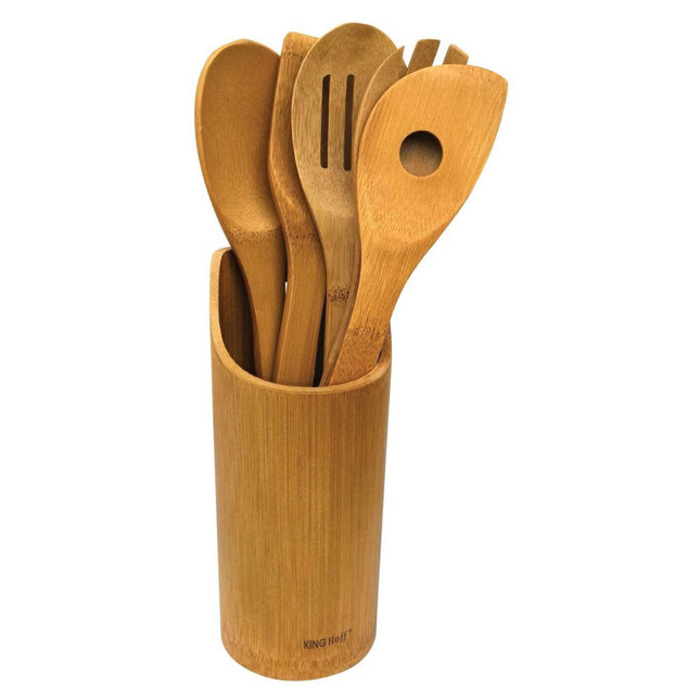 Ensemble de cuisine en bois - 5 pièces + support