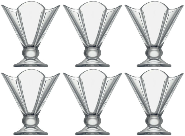 Lot de 6 coupes à glace en verre – verres à dessert 250 ml