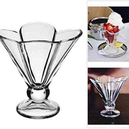 Lot de 6 coupes à glace en verre – verres à dessert 250 ml