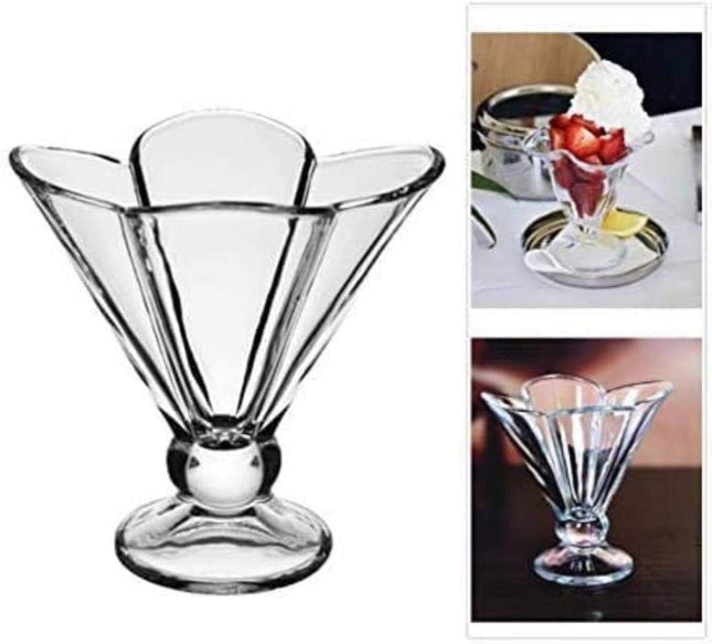 Lot de 6 coupes à glace en verre – verres à dessert 250 ml