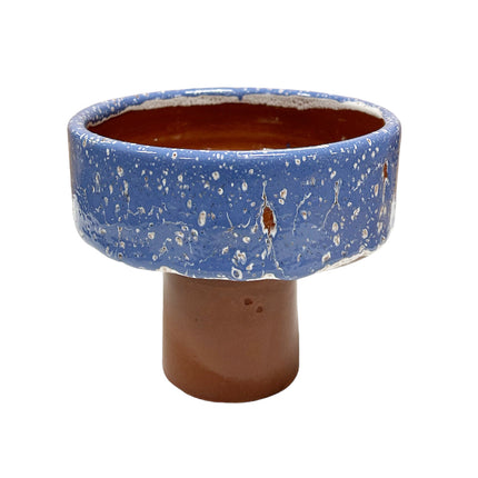 Coupe en faïence sur pied