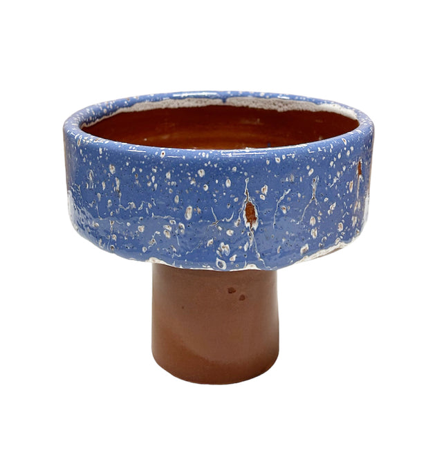 Coupe en faïence sur pied