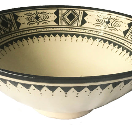 Bol marocain grand noir et blanc