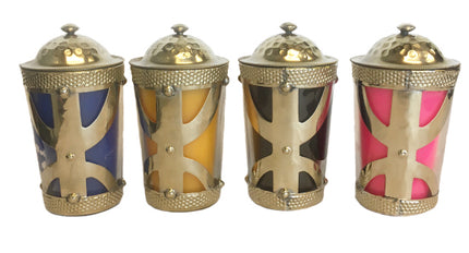 Bougie en verre amazigh
