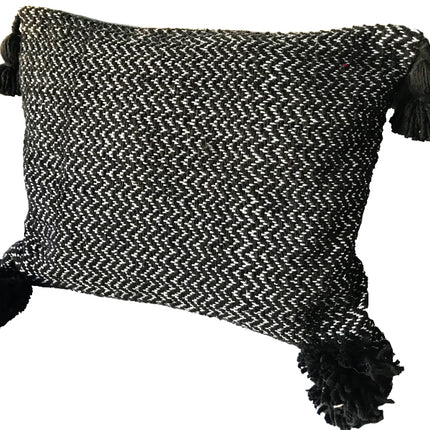 Housse de coussin pompon