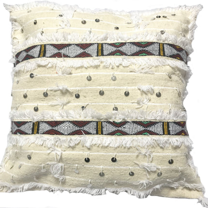 Coussin Handira marocain à sequins