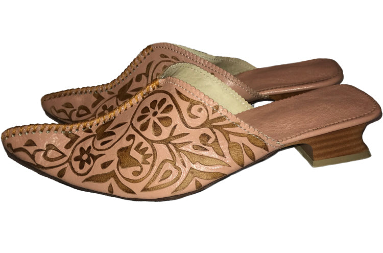 Babouche mule Stella rose