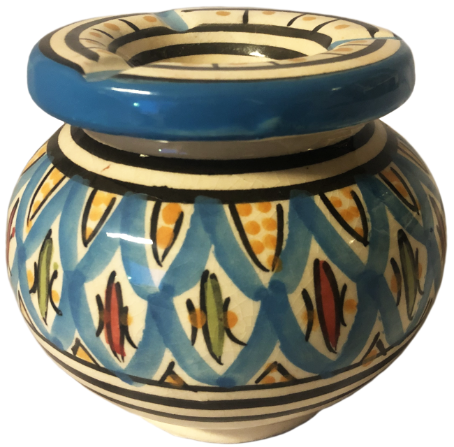 Turquoise blue ashtray