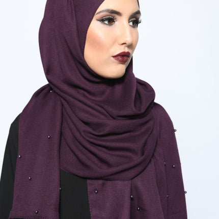 Écharpe pashmina perle sans franges