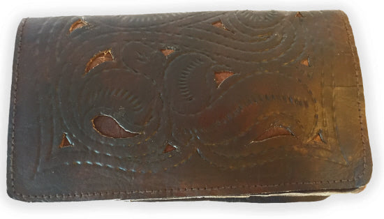 Dark Brown Clutch van 100% leer M