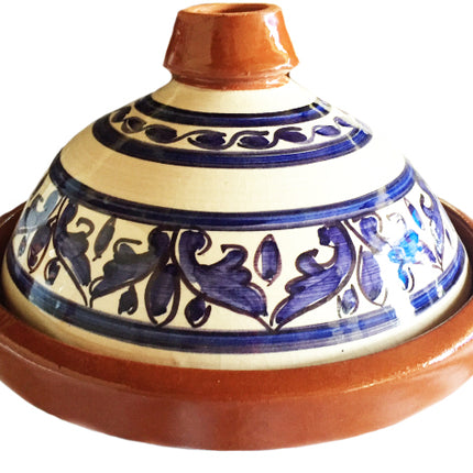 Tajine Kach Ø 30 cm bleu/blanc