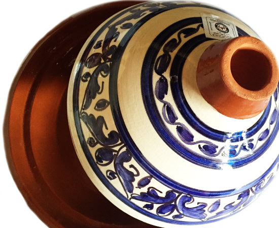 Kach Tajine Ø 30 cm blauw/wit