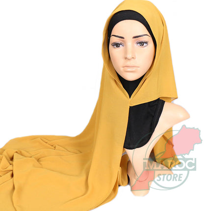 Hijab instant en mousseline double boucle