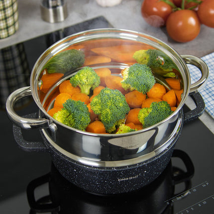 Inzet stoompan - Groentestomer - Vleesstomer - Ø24 x 8.5 cm