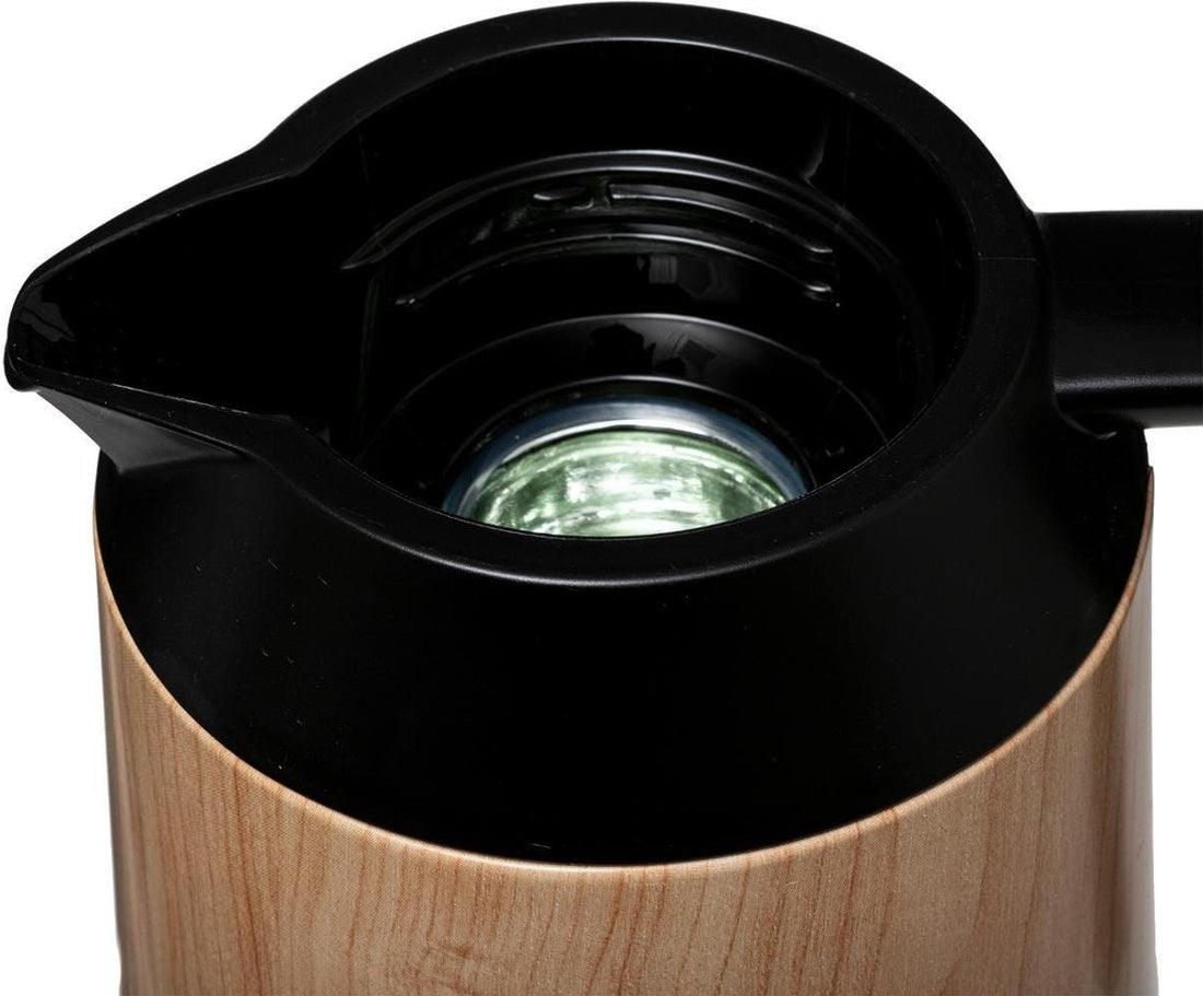 5Five thermoskan 1 liter houtlook – isoleerkan voor koffie en thee – foto 2