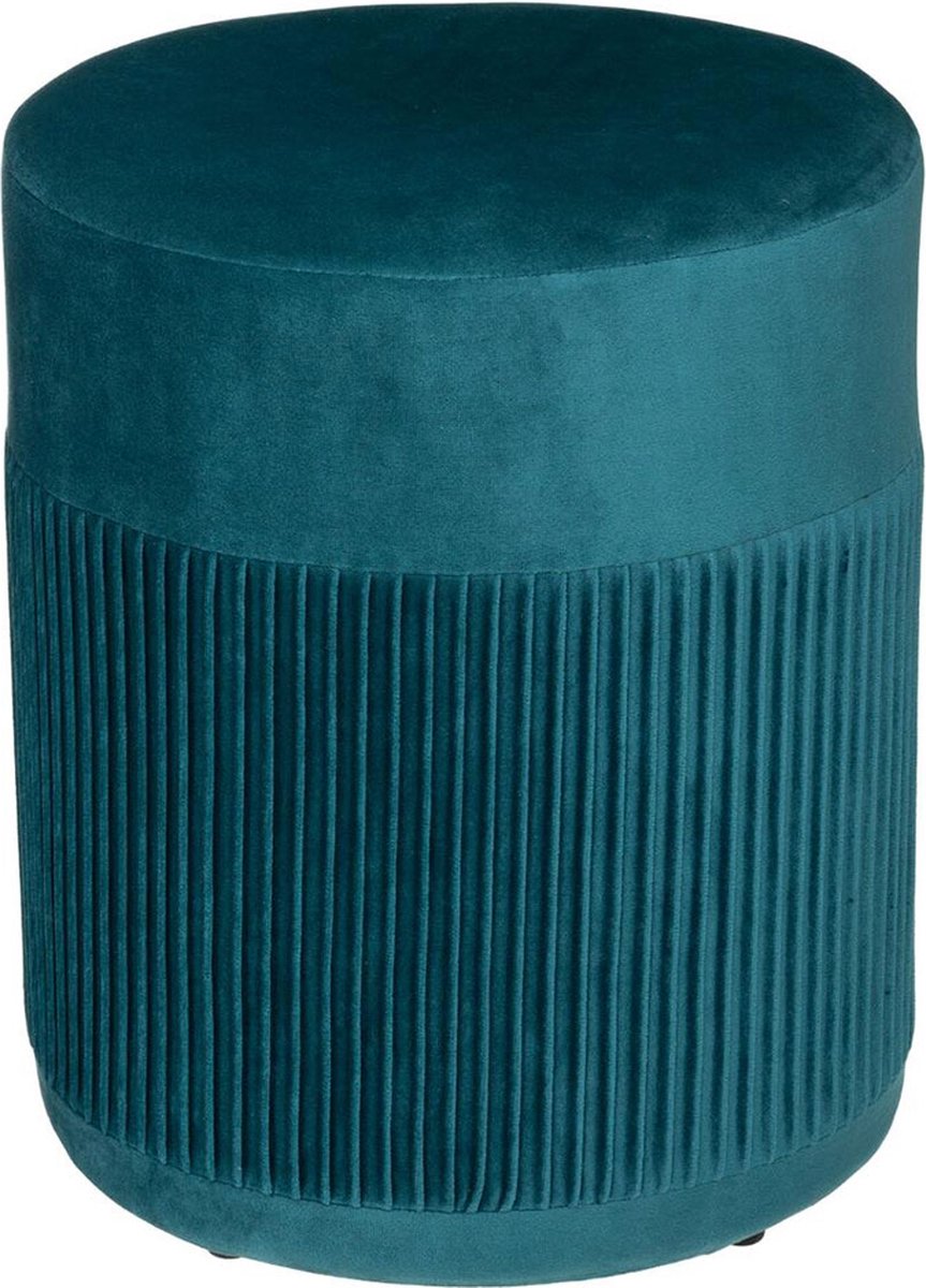 Velvet Poef Ø 31 cm Jacqueline Oranje