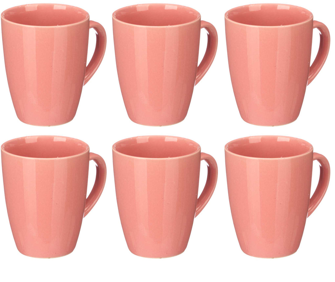 Vessia Mystique roze mokken (6 stuks) – koffiemok en theebeker 330 ml
