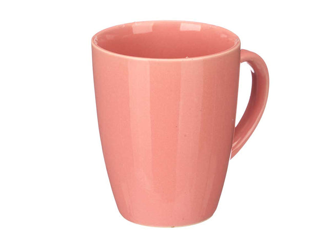 6x Mystique Tasses / gobelets roses unis 330 ml - Tasse à thé / tasse à café