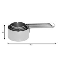 Kinghoff 4025 - Tasses à mesurer - Acier Inoxydable - Lot de 4 - 60/80/125/250 ml