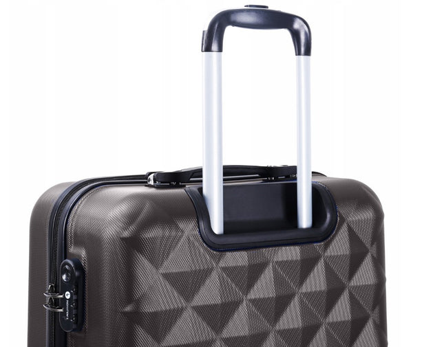 Lot de 3 valises gris foncé – Valises rigides en ABS avec roues à 360° et cadenas à combinaison – Valises de voyage S/M/L