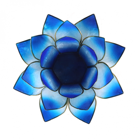 Kaarsenhouder blauw 2-kleurig