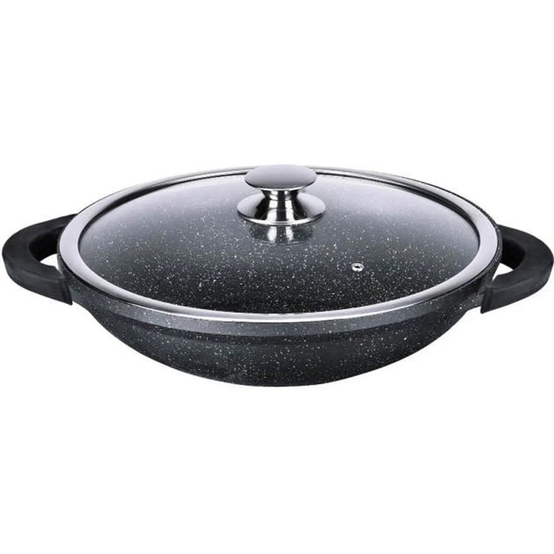 Wok pan Ø 32 cm - Marble coating - Glass lid - All heat sources including induction