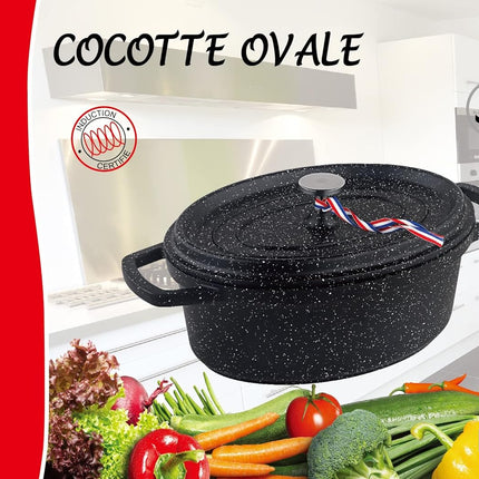 Kamberg - Cocotte Ø 26 cm ovale - aluminium coulé - Sans PFOA