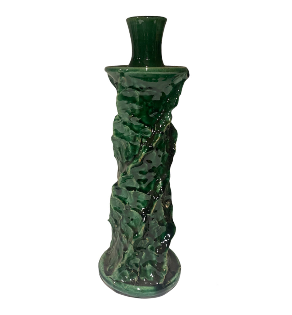 Green modern ceramic candlesticks 30 cm