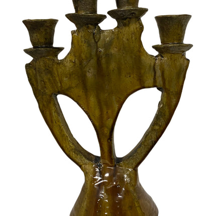 Authentique chandelier de Tamegroute, jaune ocre