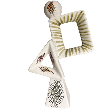 Vase/Bougeoir Marocain Fait Main au Design Géométrique Abstrait