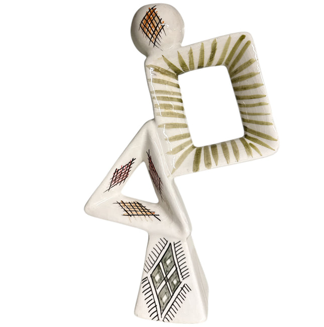 Vase/Bougeoir Marocain Fait Main au Design Géométrique Abstrait
