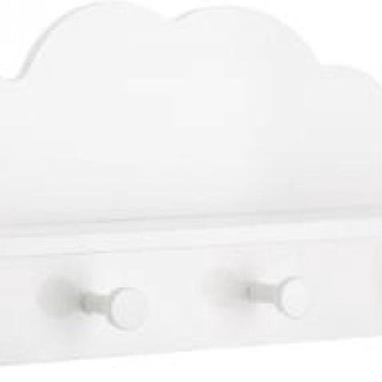 Porte-manteau Nuage blanc - 4 crochets - Décoration enfant - Porte-manteau enfant