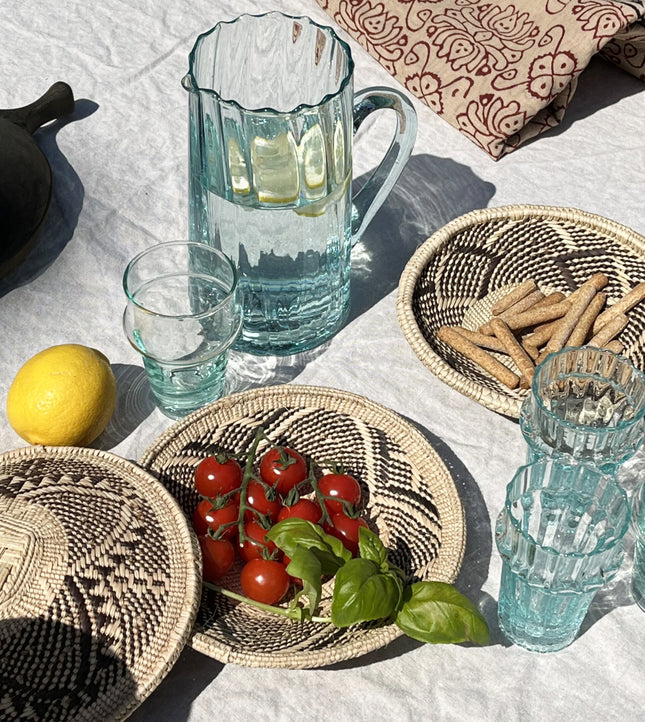 Marokkaanse Beldi Karaf 'Waves' van Gerecycled Glas