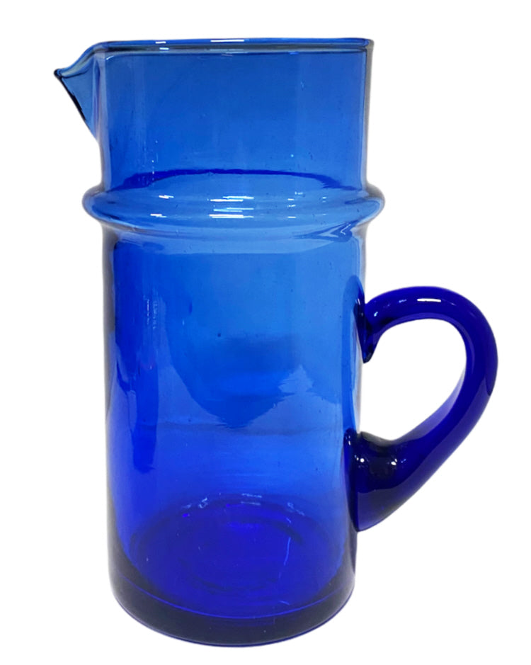Marokkaanse beldi karaf met oor – mondgeblazen gerecycled glas, 20 cm – foto 2