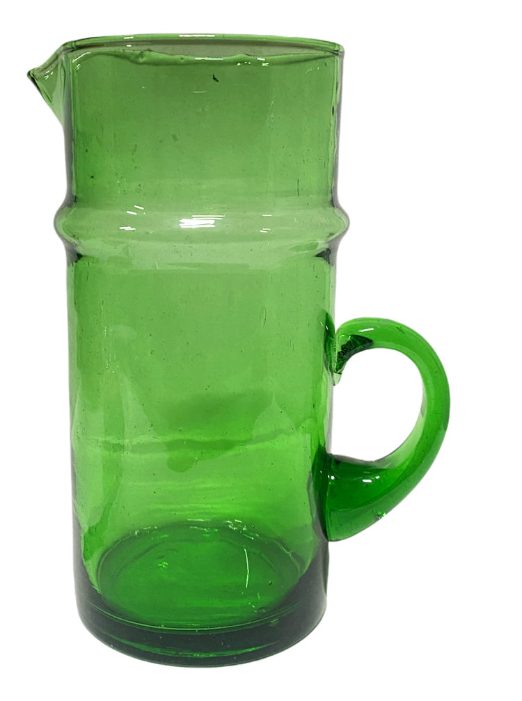 Marokkaanse beldi karaf met oor – mondgeblazen gerecycled glas, 20 cm – foto 3