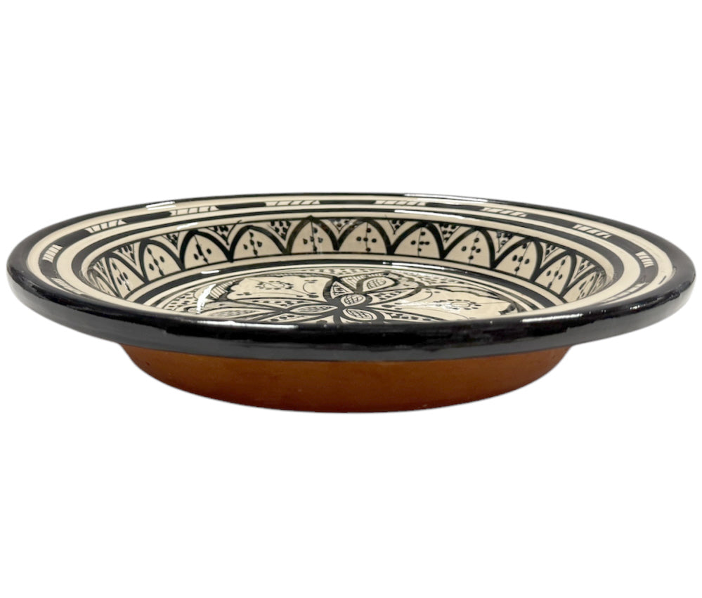 Marokkaanse kasria van aardewerk – diepe schaal en couscousbord, zwart, Ø 36 cm – foto 2