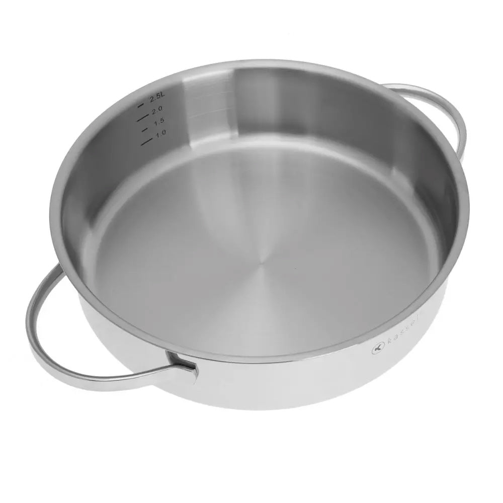 Kassel Alice – Lage kookpan met deksel - Ø 24 cm – RVS