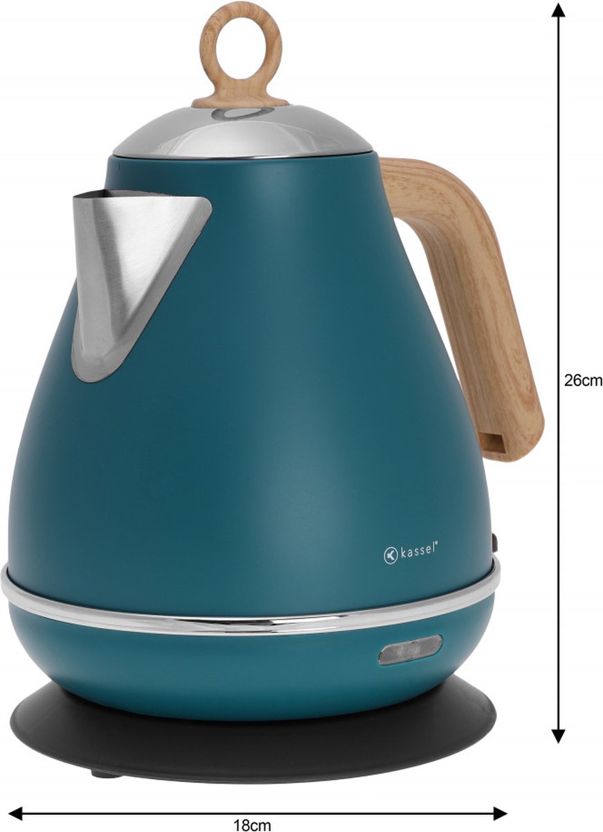 Kassel Retro Waterkoker - 1, 7L - RVS