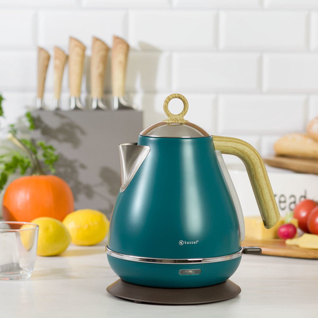 Kassel Retro Waterkoker - 1, 7L - RVS