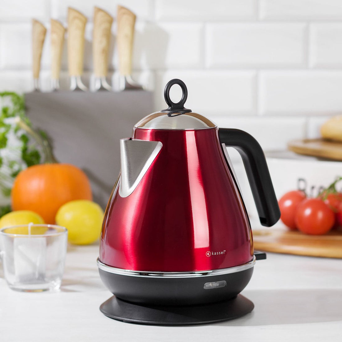 Kassel Retro Waterkoker - 1, 7L - RVS