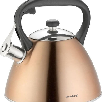 Klausberg KB-7209 bouilloire sifflante - 3L - inox - toutes sources de chaleur