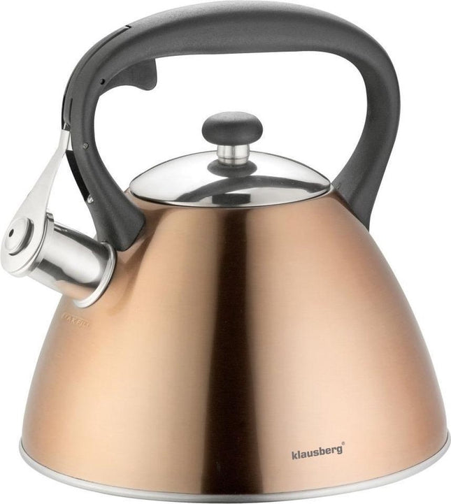 Klausberg KB-7209 bouilloire sifflante - 3L - inox - toutes sources de chaleur