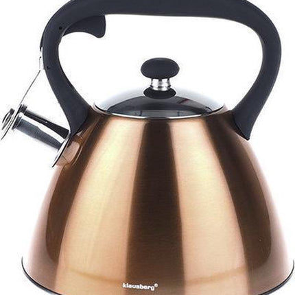 Klausberg KB-7209 bouilloire sifflante - 3L - inox - toutes sources de chaleur