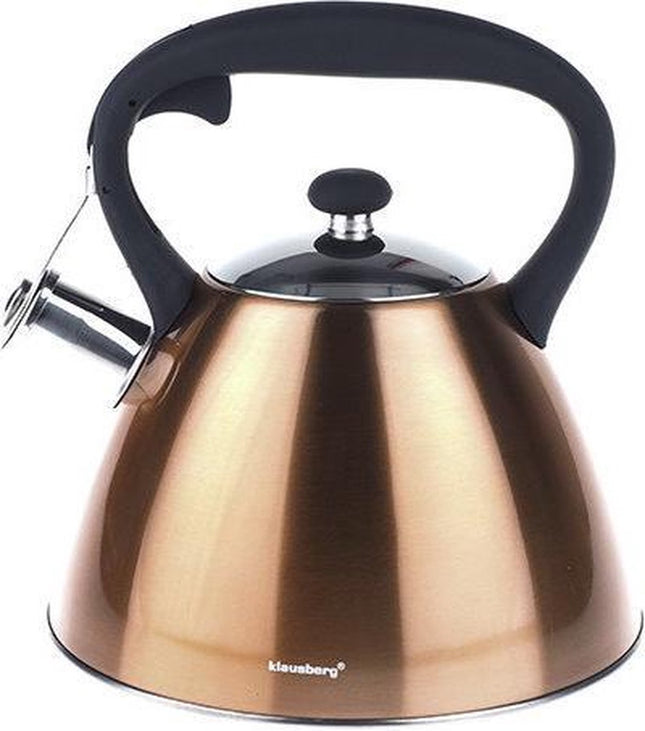 Klausberg KB-7209 bouilloire sifflante - 3L - inox - toutes sources de chaleur