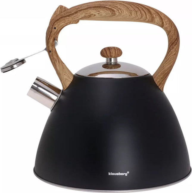 Klausberg KB-7262 bouilloire sifflante - 3L - inox - toutes sources de chaleur